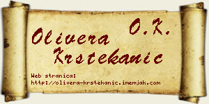 Olivera Krstekanić vizit kartica
